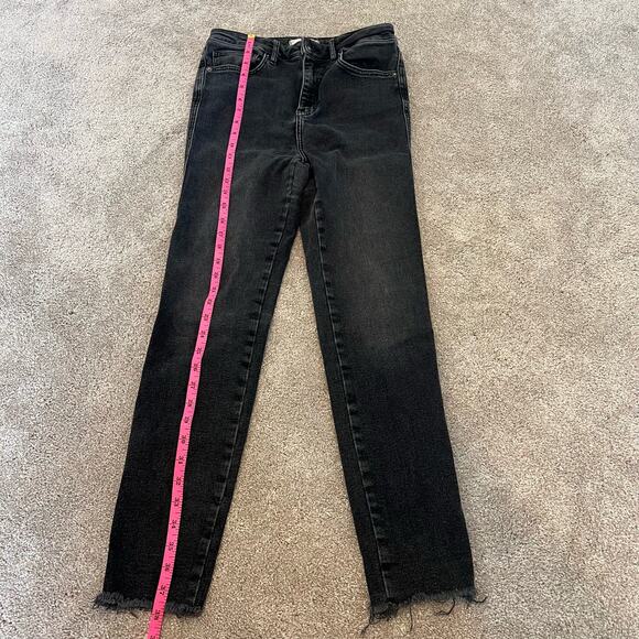 We The Free Women's Black Grey Distressed Skinny Jean Raw Hem Size 29 - Picture 4 of 11